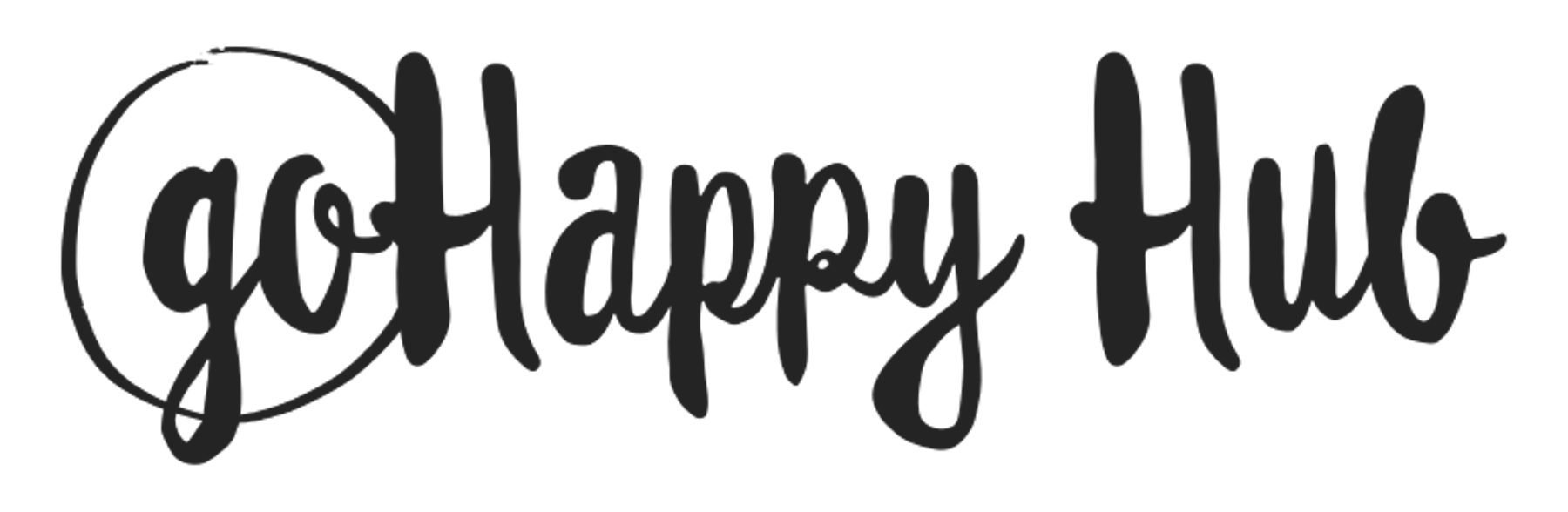 Go Happy Hub logo black png